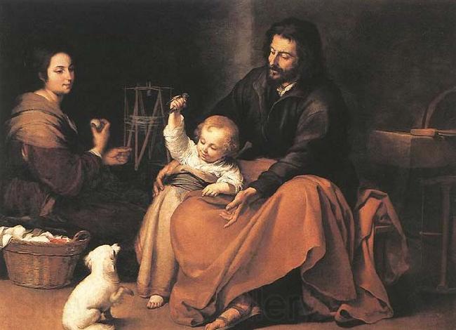 MURILLO, Bartolome Esteban The Holy Family with a Bird Norge oil painting art